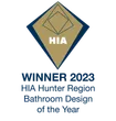 HIA Winner 2023, Hunter Region Bathroom Design of the Year